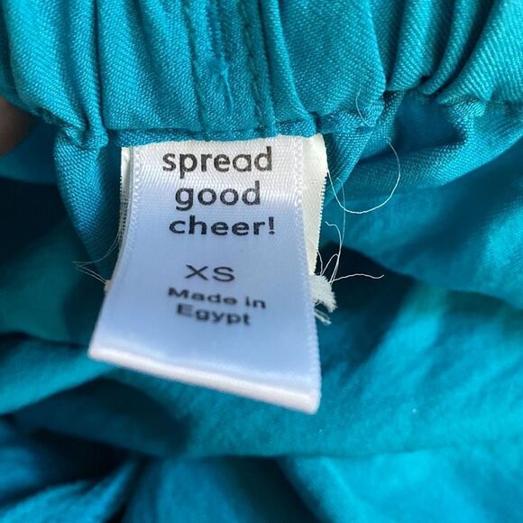 Wink Teal Spread Good Cheer Medical Scrub Pants Women’s XS Drawstring - Picture 4 of 7